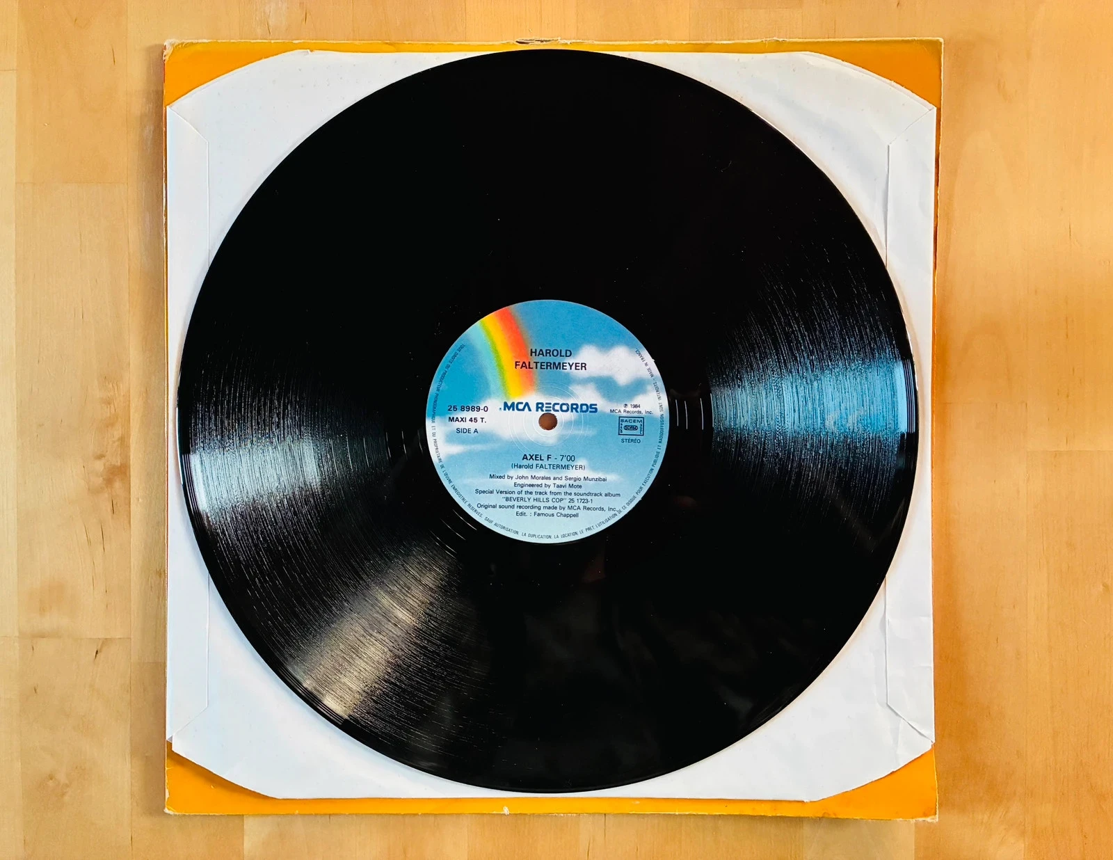 Maxi vinyl 45T Harold Faltermeyer Axel F. – photo 3